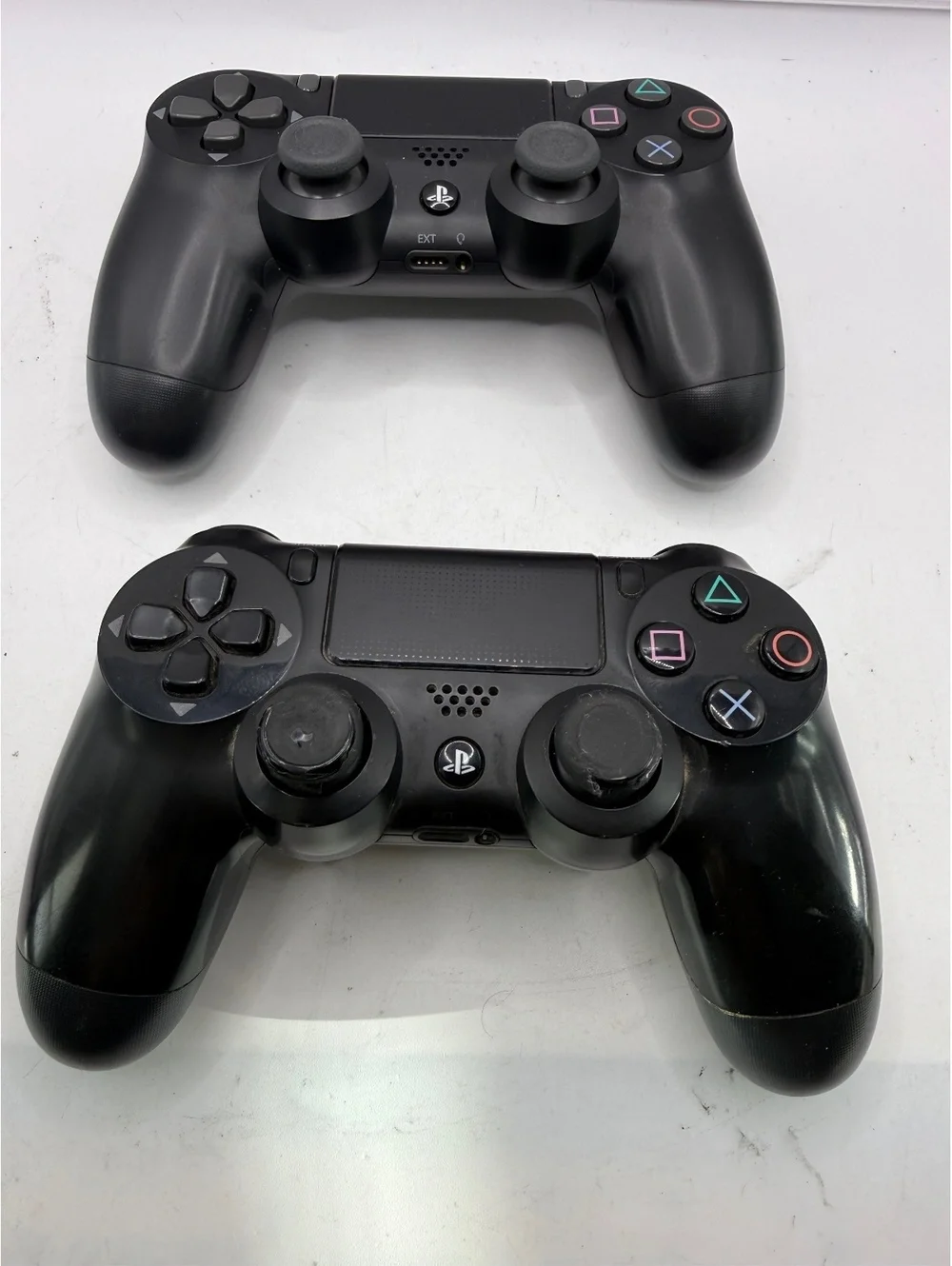 Lot of 2 Sony PS4 DualShock 4 Wireless Controllers - Black (As-Is / Untested)
